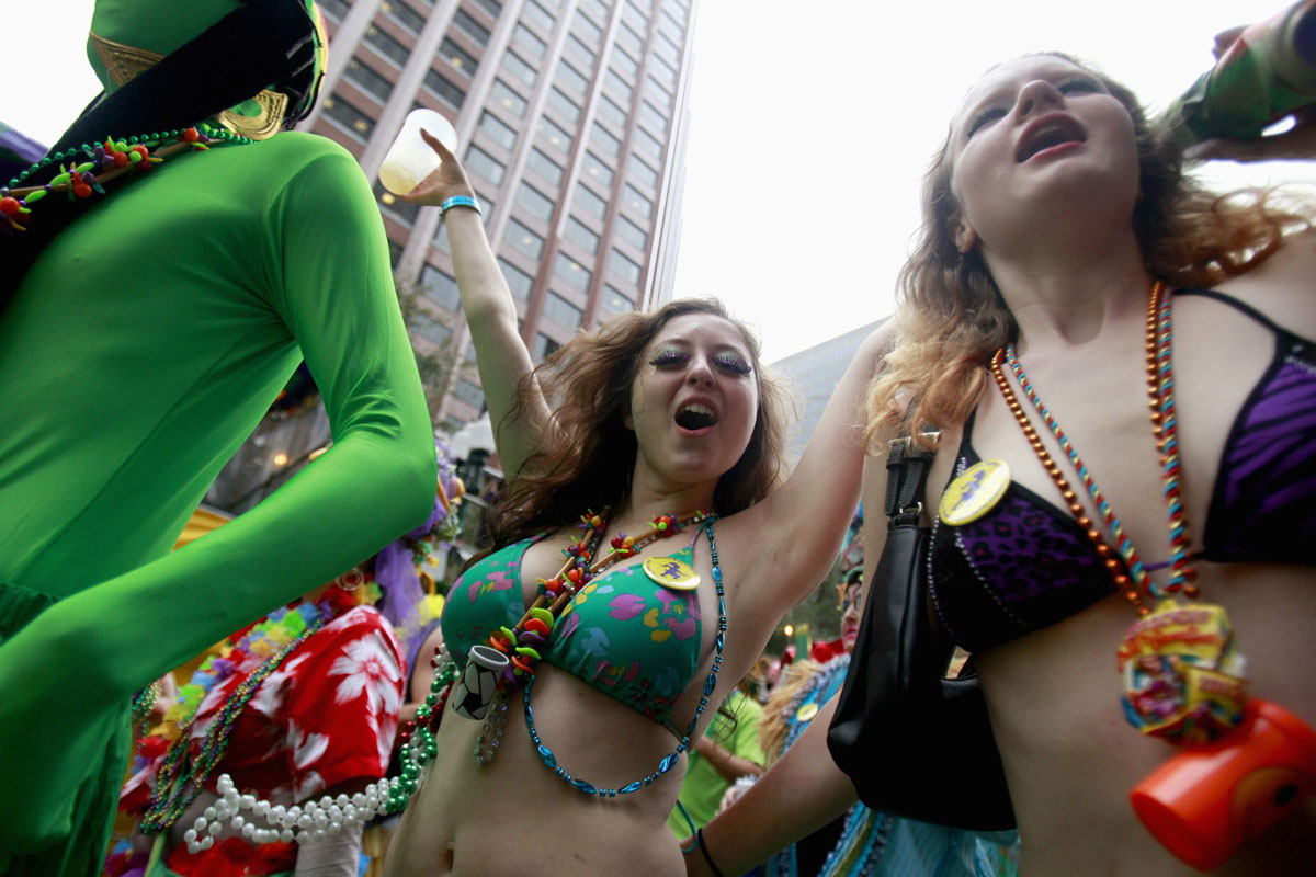 Boob mardi gras beads