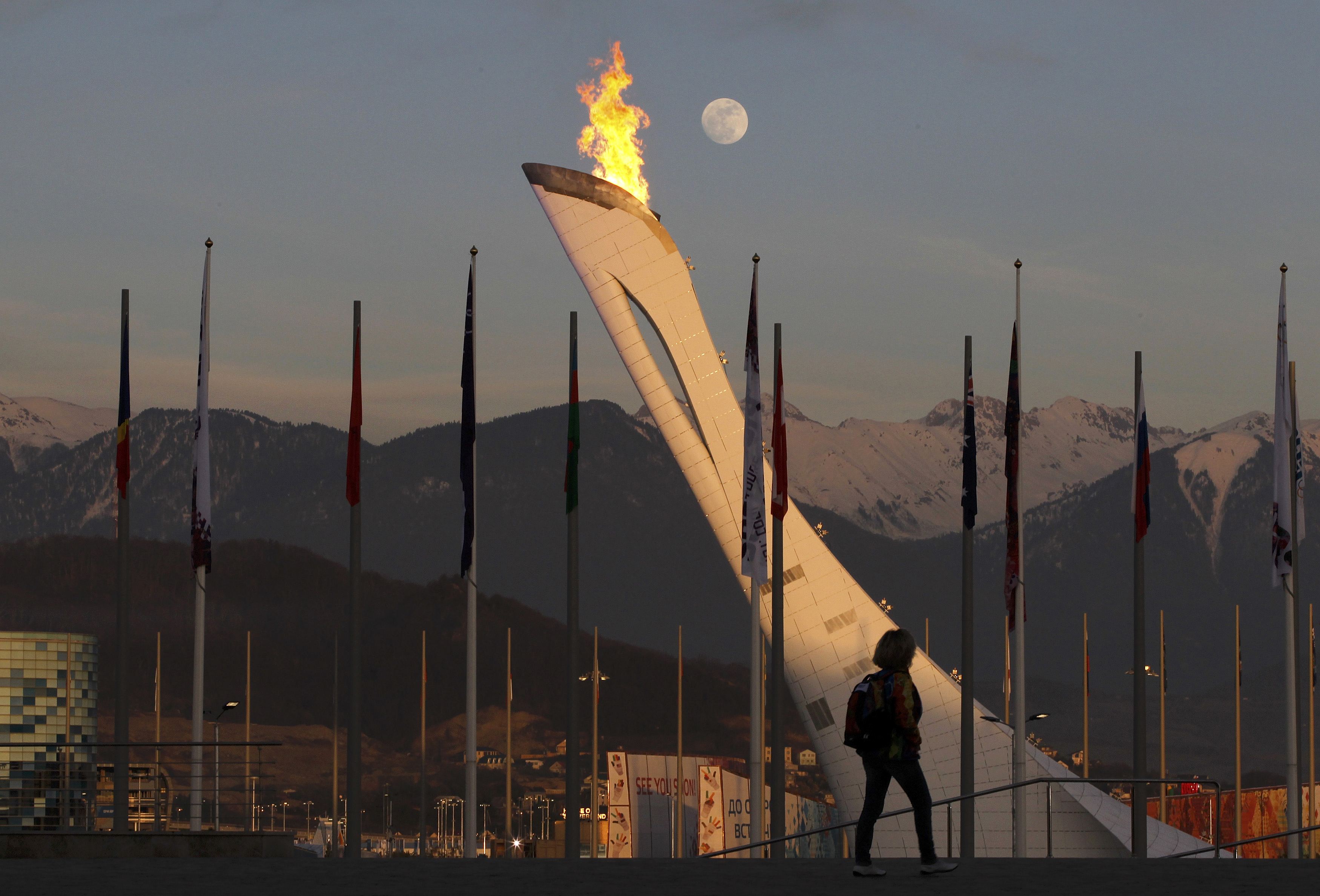 Олимпийский огонь в Адлере