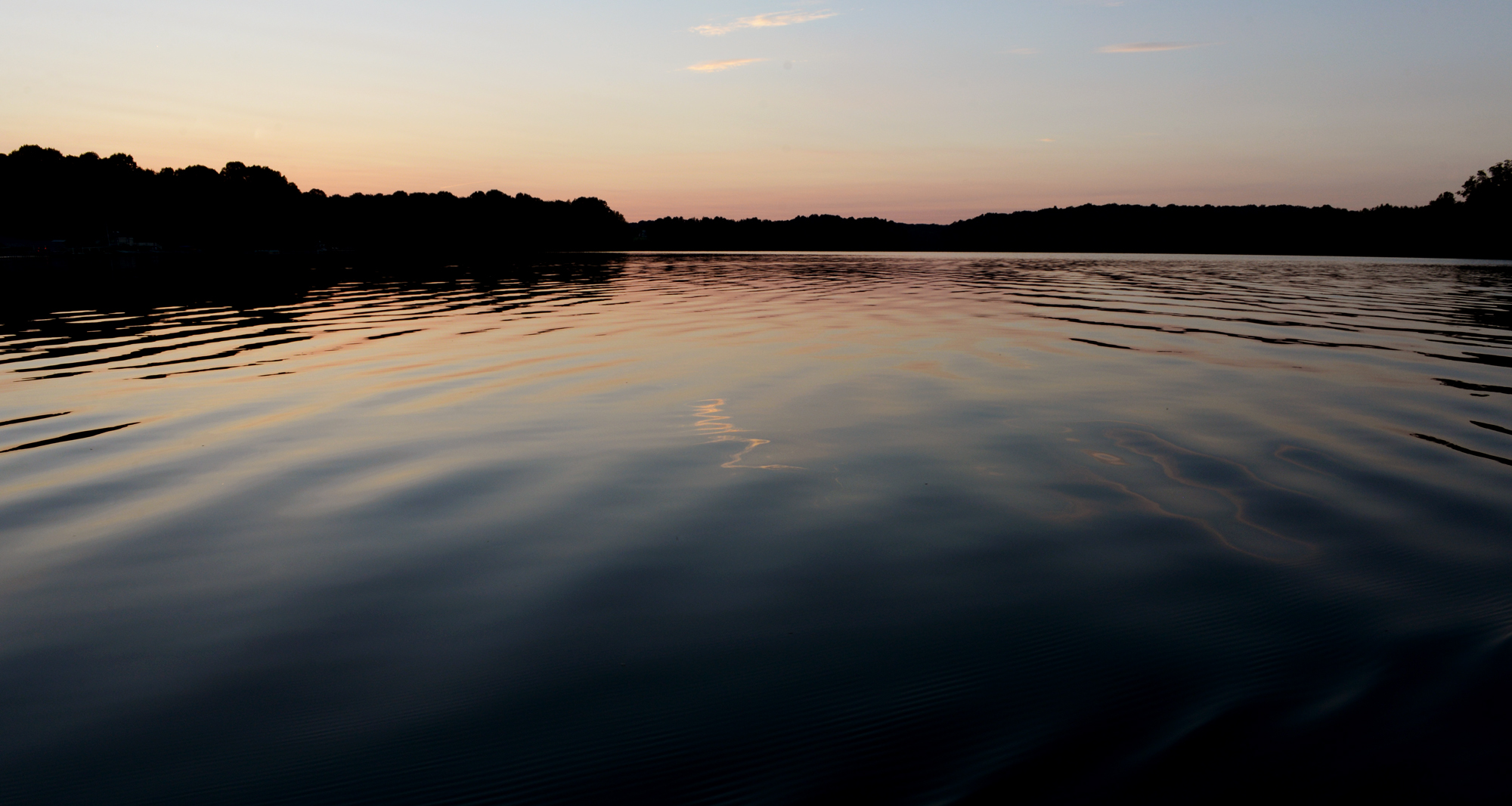 Taking a sunset kayak tour of Piney Run Reservoir