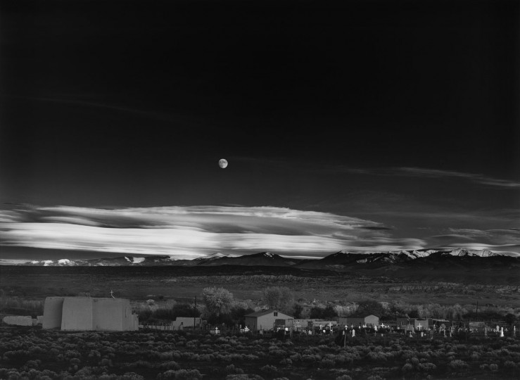 Moonrise, Hernandez, New Mexico, 1941. (The Lane Collection courtesy of the Museum of Fine Arts, Boston. Copyright 2007 The Ansel Adams Publishing Rights Trust)