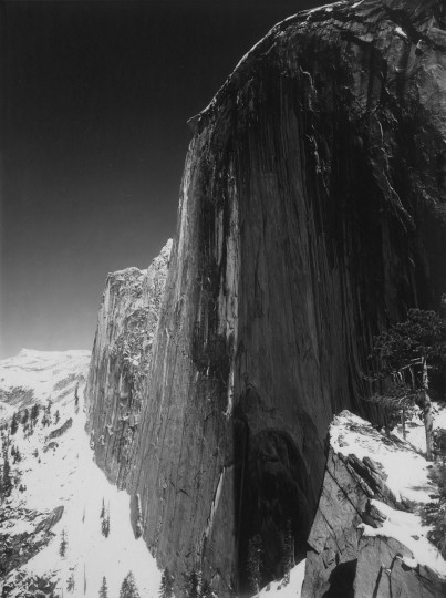 Monolith, The Face of Half Dome, Yosemite National Park, 1927. (The Lane Collection courtesy of the Museum of Fine Arts, Boston. Copyright 2007 The Ansel Adams Publishing Rights Trust)