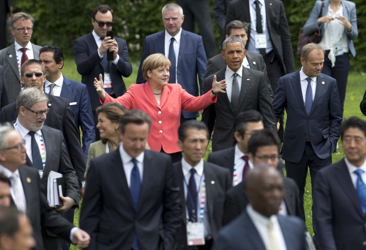 Barack Obama Angela Merkel Donald Tusk 1435