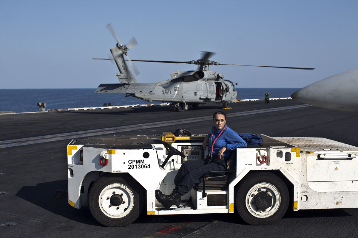 yellow shirt aircraft carrier