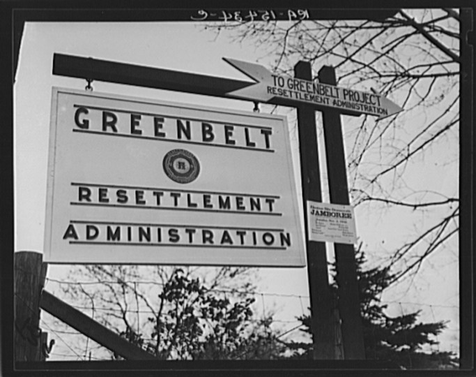 Sign on Baltimore Pike, Maryland. (February 1937)