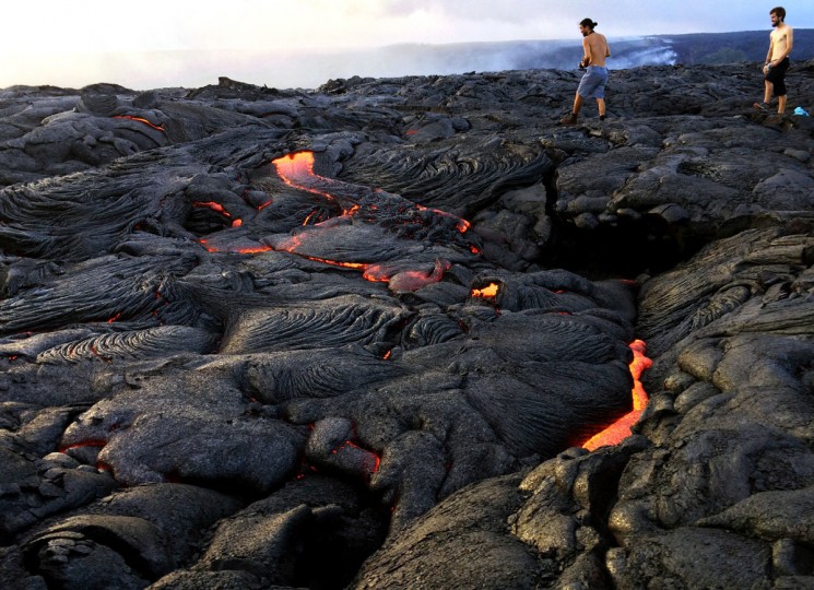 Lava flow in Hawaii’s Volcanoes National Park