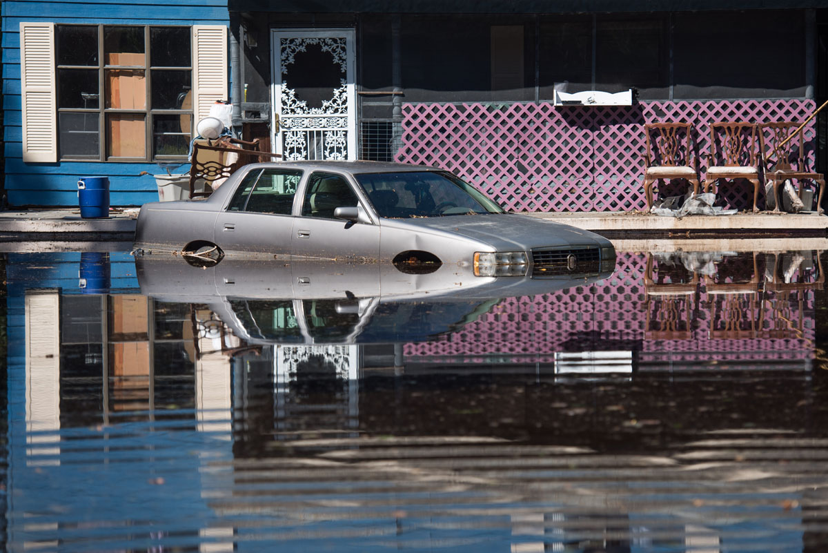 Remnants Of Hurricane Matthew Cause Inland Flooding In Parts In North Carolina