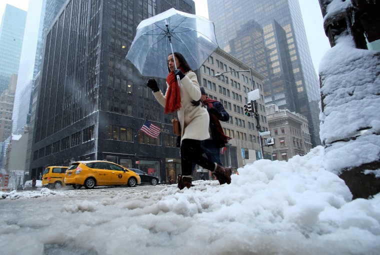 Heavy Snow Hits The Northeast